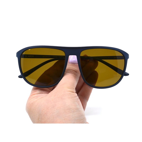 NEW STARCK BIOSUN SH5010 BLUE BROWN POLARIZED AUTHENTIC SUNGLASSES - Picture 10 of 11